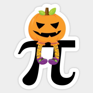 Pumpkin Pi Math Halloween Humor Sticker